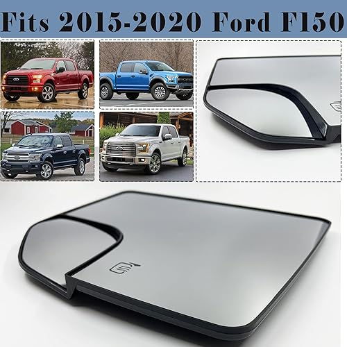 Miniatura 4 de F150 - Espejo calefactable para el lado del conductor, compatible con 2015 2016 2017 2018 2019 2020 F150 de energía izquierda, espejo convexo