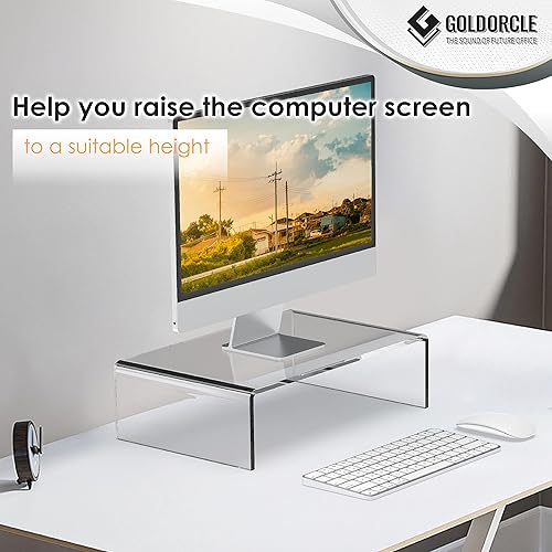 Miniatura 5 de Soporte para monitor de acrílico, soporte para monitor de computadora portátil, bandeja de acrílico