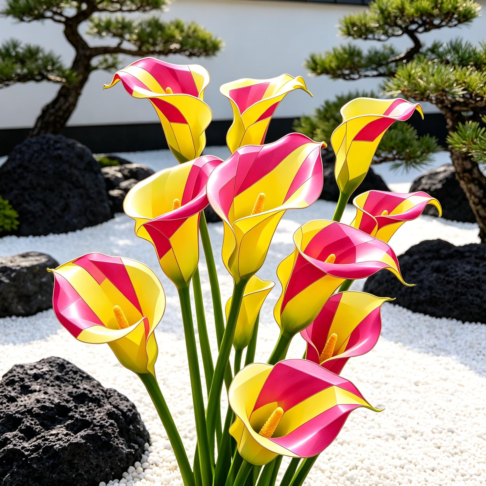 Perennial Calla Lily Bulbs, Easy to Maintain ＆ Easily Pollinated - Grow in Beds, Borders ＆ Patio Pots, Excellent Display-8bulbs-B