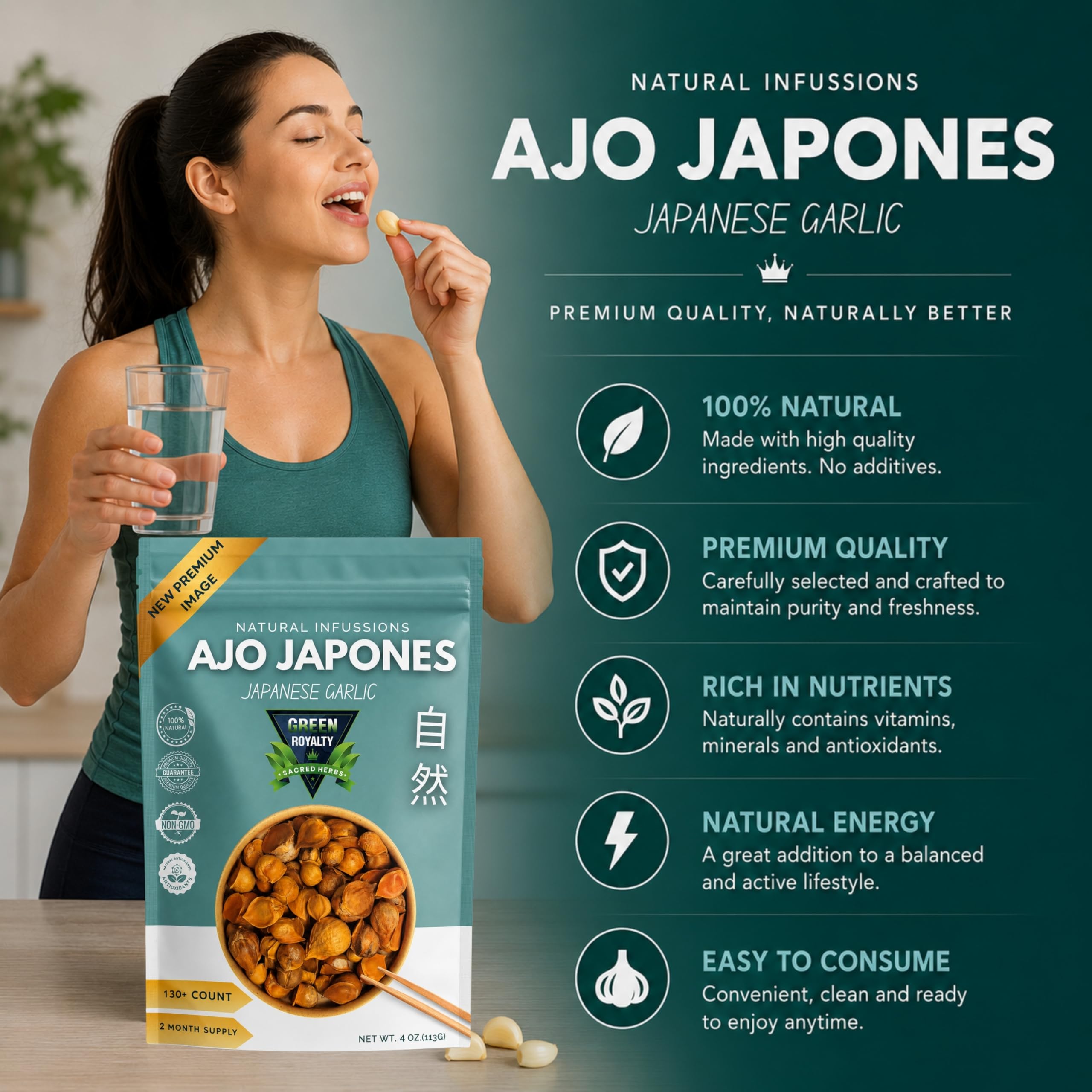 Amazon.com : Japanese Garlic (Ajo Japonés) 4oz | 100% Natural