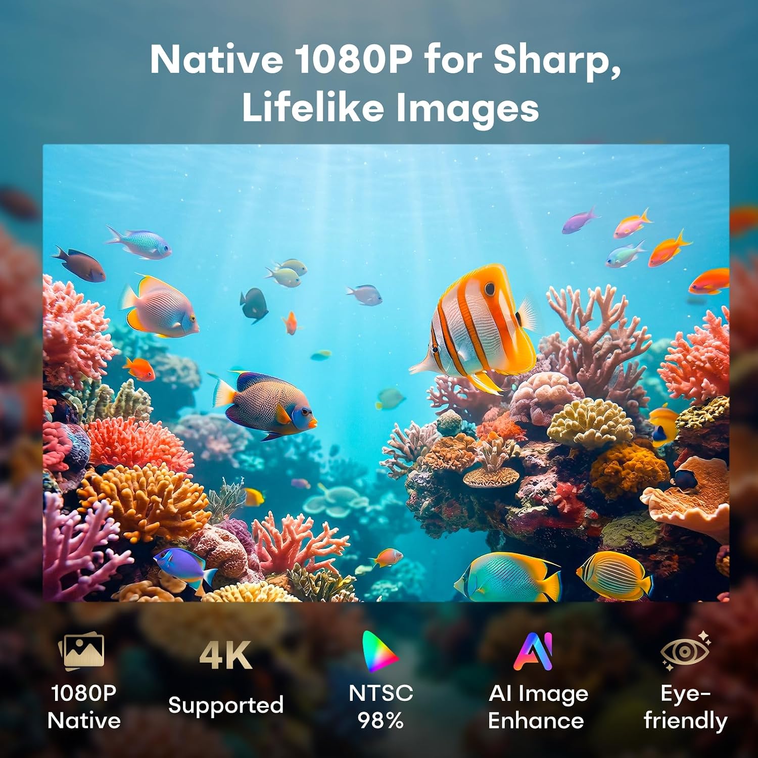 Google TV 4K ProjectorPortable Smart Projector with WiFi and