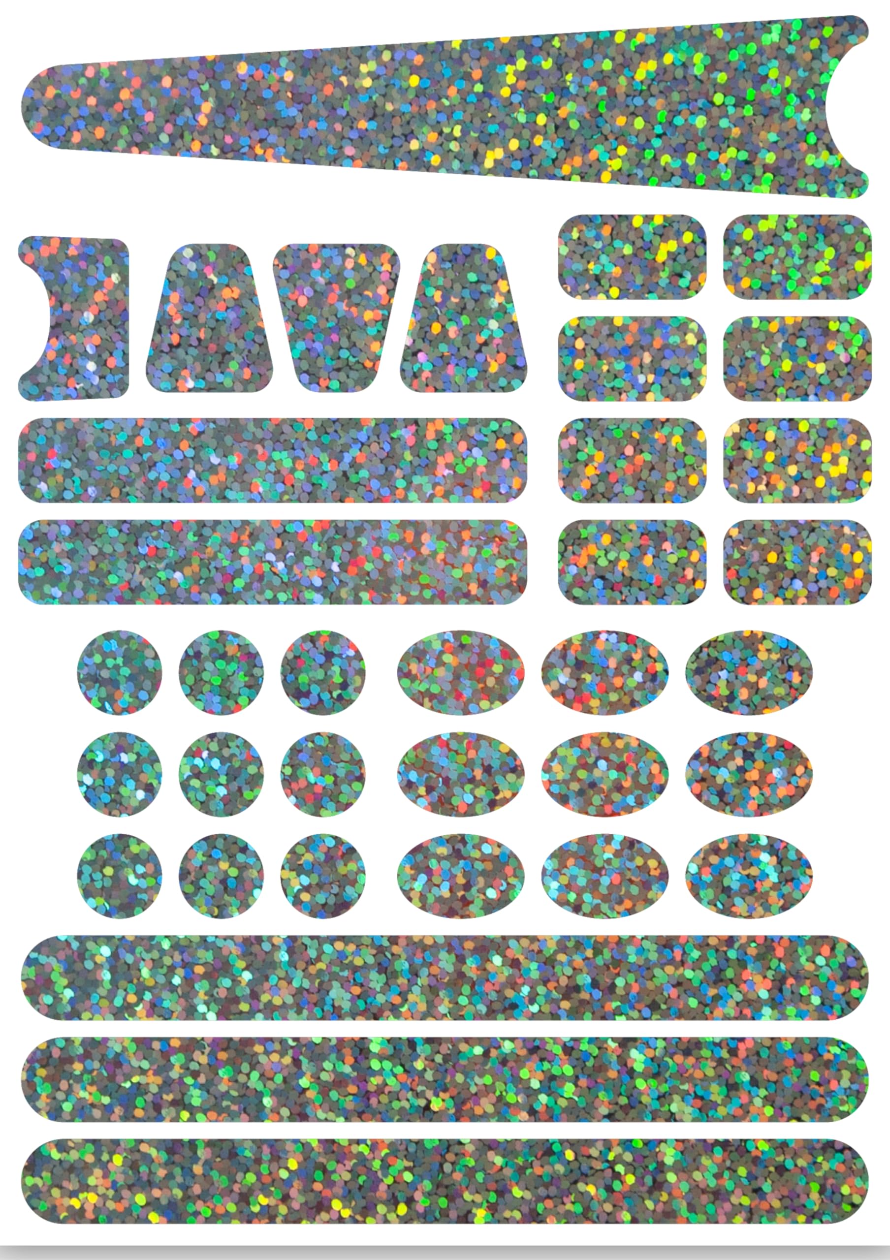 Landing Designs Silver Glitter Bicycle Sticker Frame Protection Kit For Mountain Bike And Road Cycle Please Check Sizes Below Before Buying