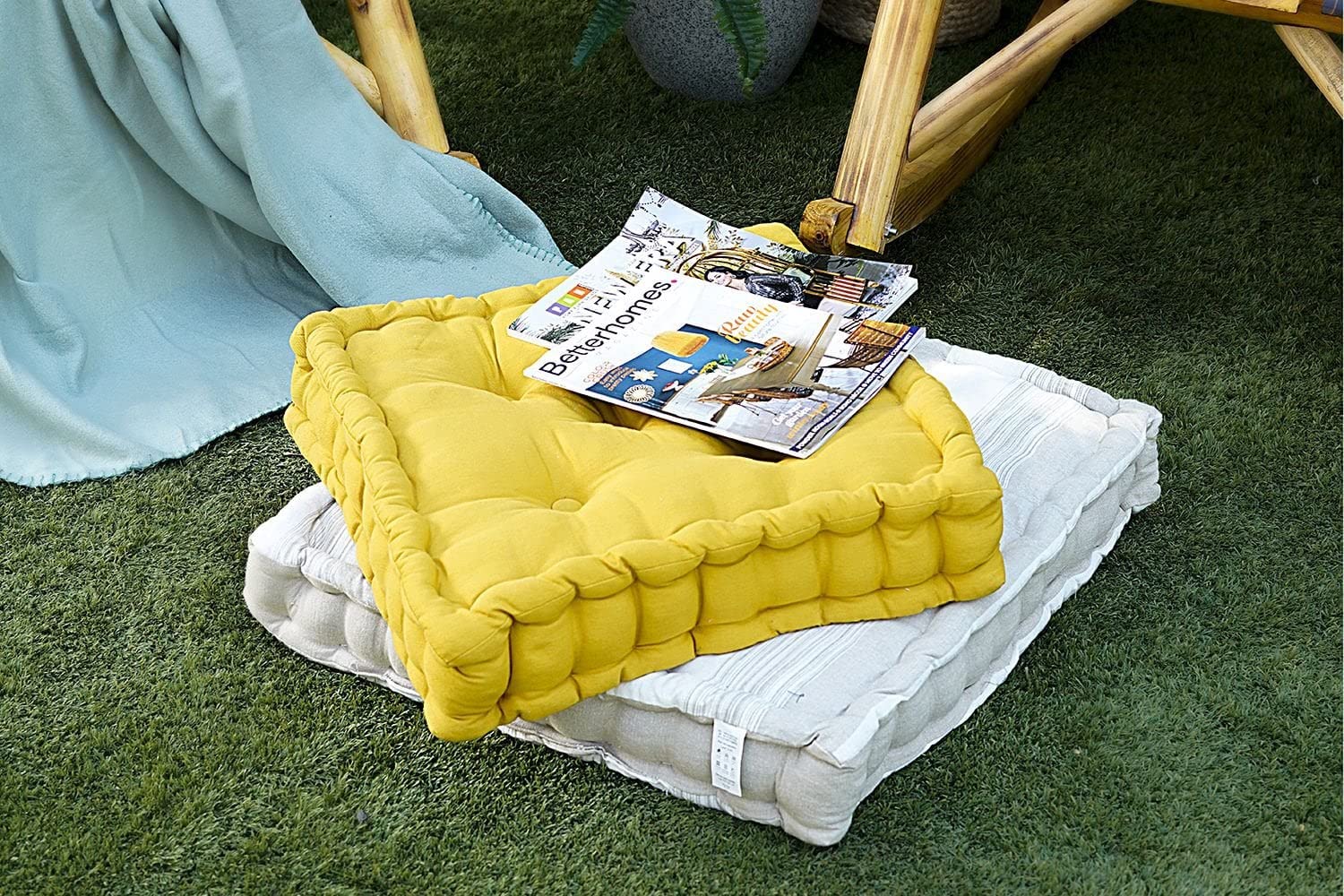 Pan Emirates Home Brilliant Basic Floor Cushion Maize