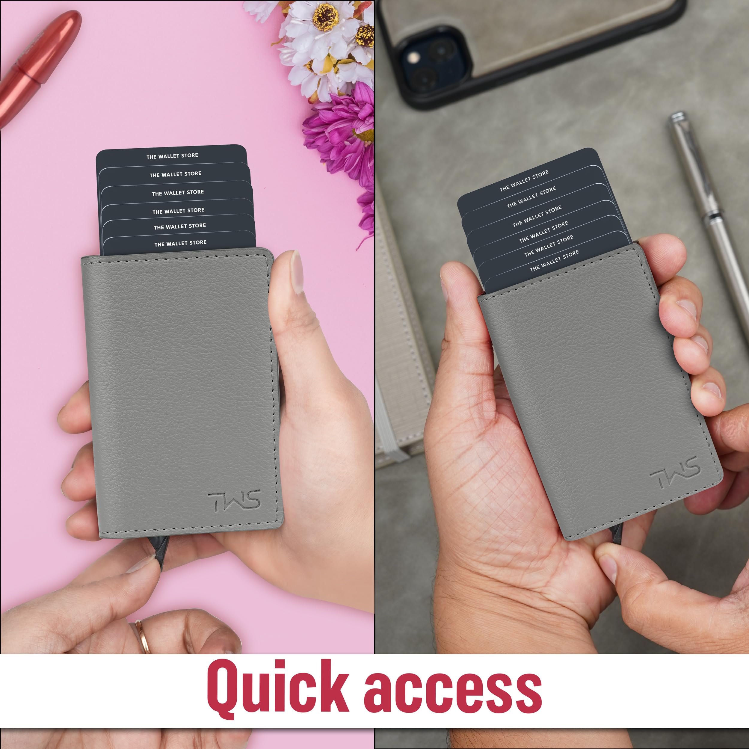 The Wallet Store Vivid Vault RFID Protected Metal Cardholder - Grey