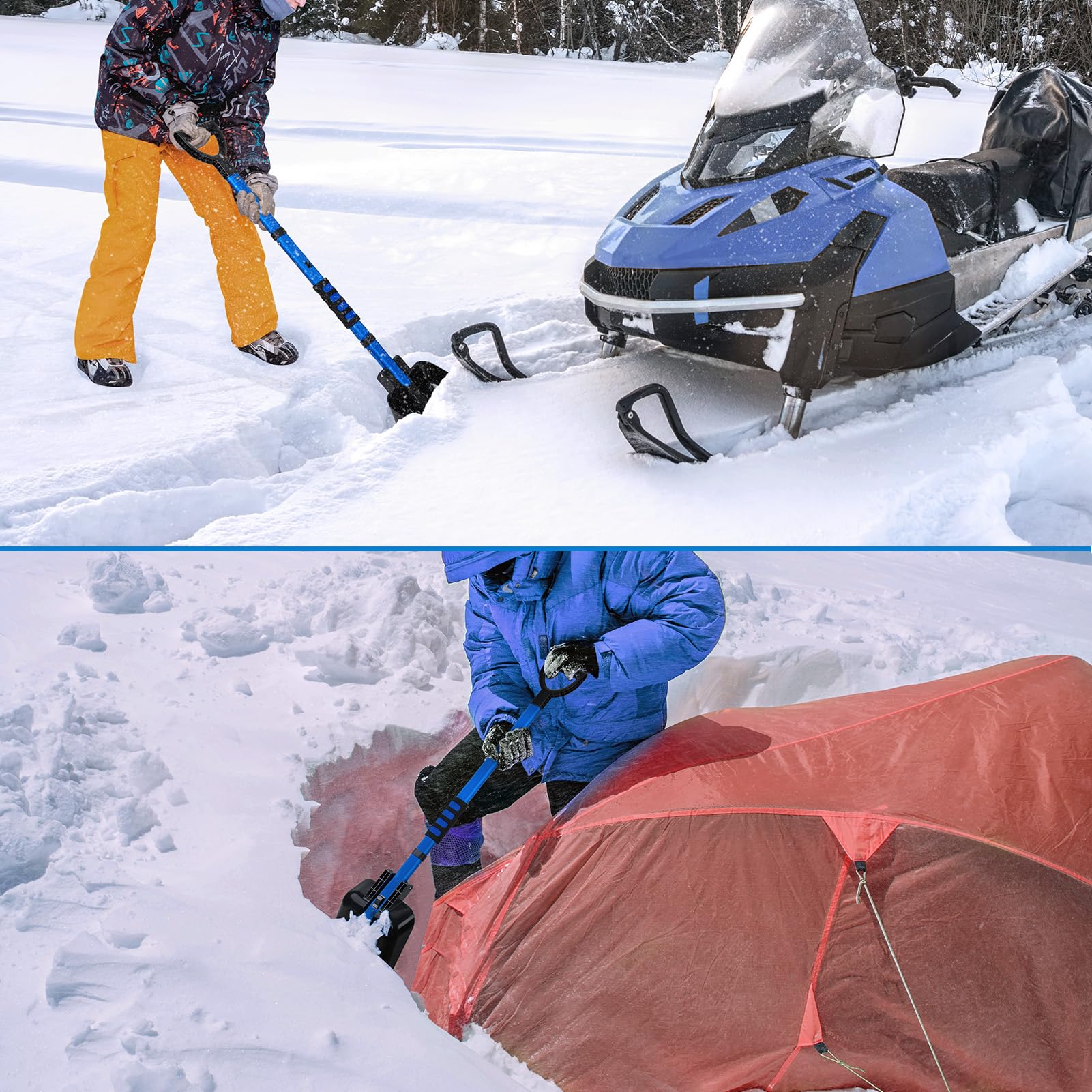 ⭐️折りたたみ式 除雪シャベル 車 トラック キャンプ アウトドア 伸縮式 Amazon.co.jp: 折りたたみ式車用除雪シャベル、車、トラック