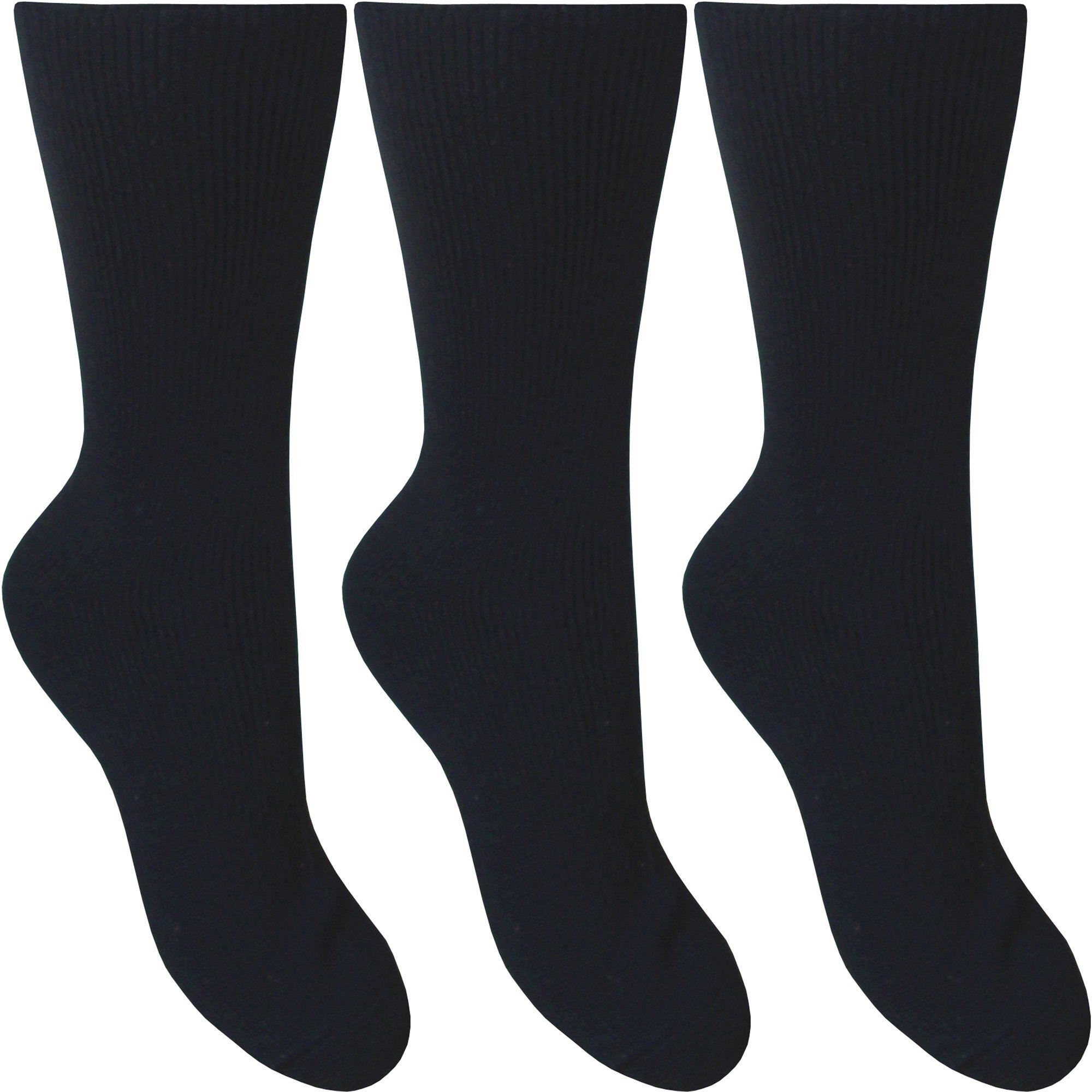 Women's Gentle Grip Non Elastic Honeycomb Comfort Top Socks 3 Pair Multi Pack Us Shoe Size 5-9 Black