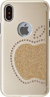 iShield for iPhone con Crystals from Swarovski Rey Manzana Manzana iPhone X XS Rey Manzana Oro iShield for iPhone con Crystals from Swarovski Rey Manzana Manzana iPhone X XS Rey Manzana Oro