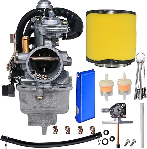 Carburador TRX250 apto para Honda TRX 250 Recon 250 TRX250TE TRX250TM 1997-2001 2002-2007 Carb con filtro de aire y válvula de depósito de