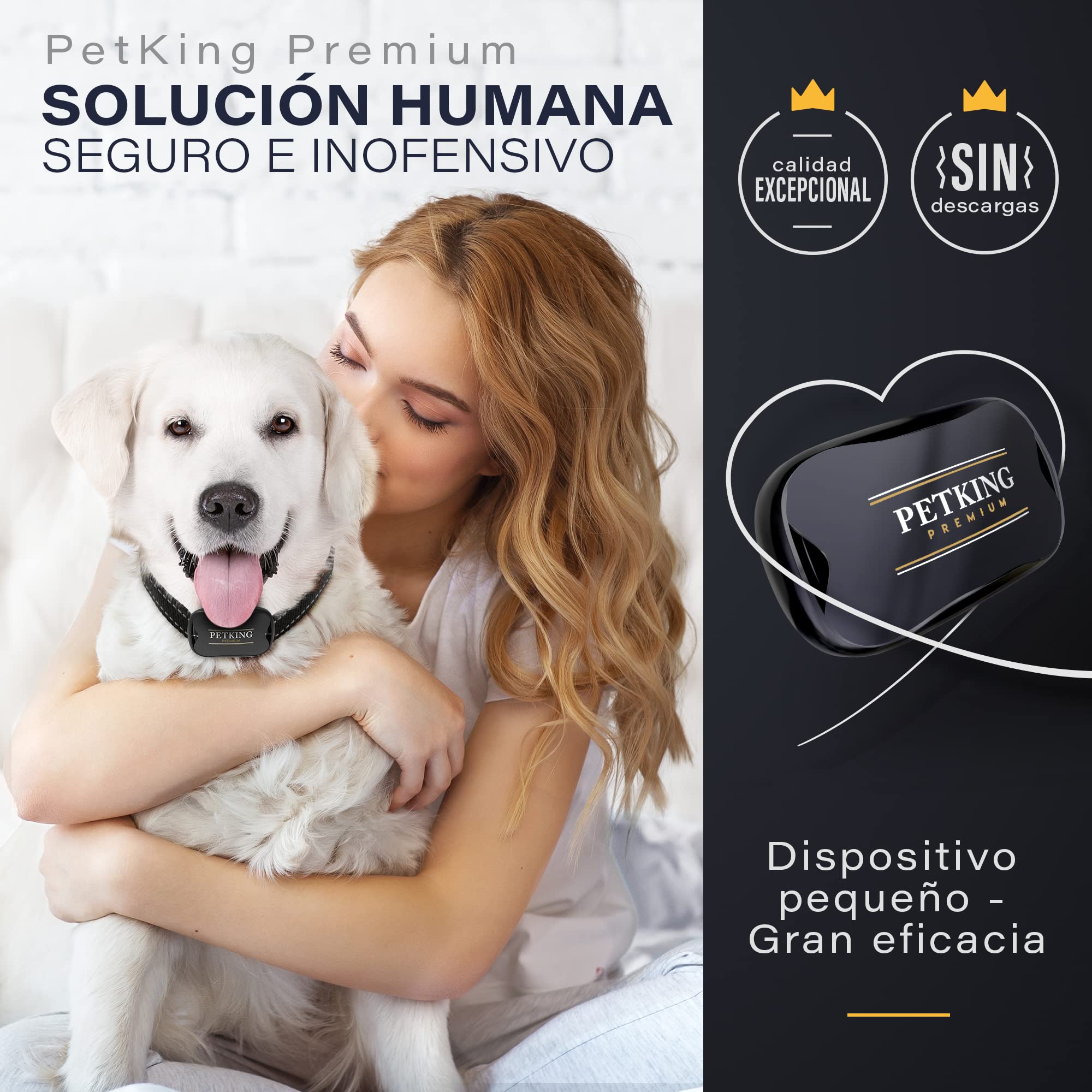 PetKing Premium Collar Antiladridos para Perros Collar Adiestramiento Collar Antiladridos Perros Pequeños Grandes