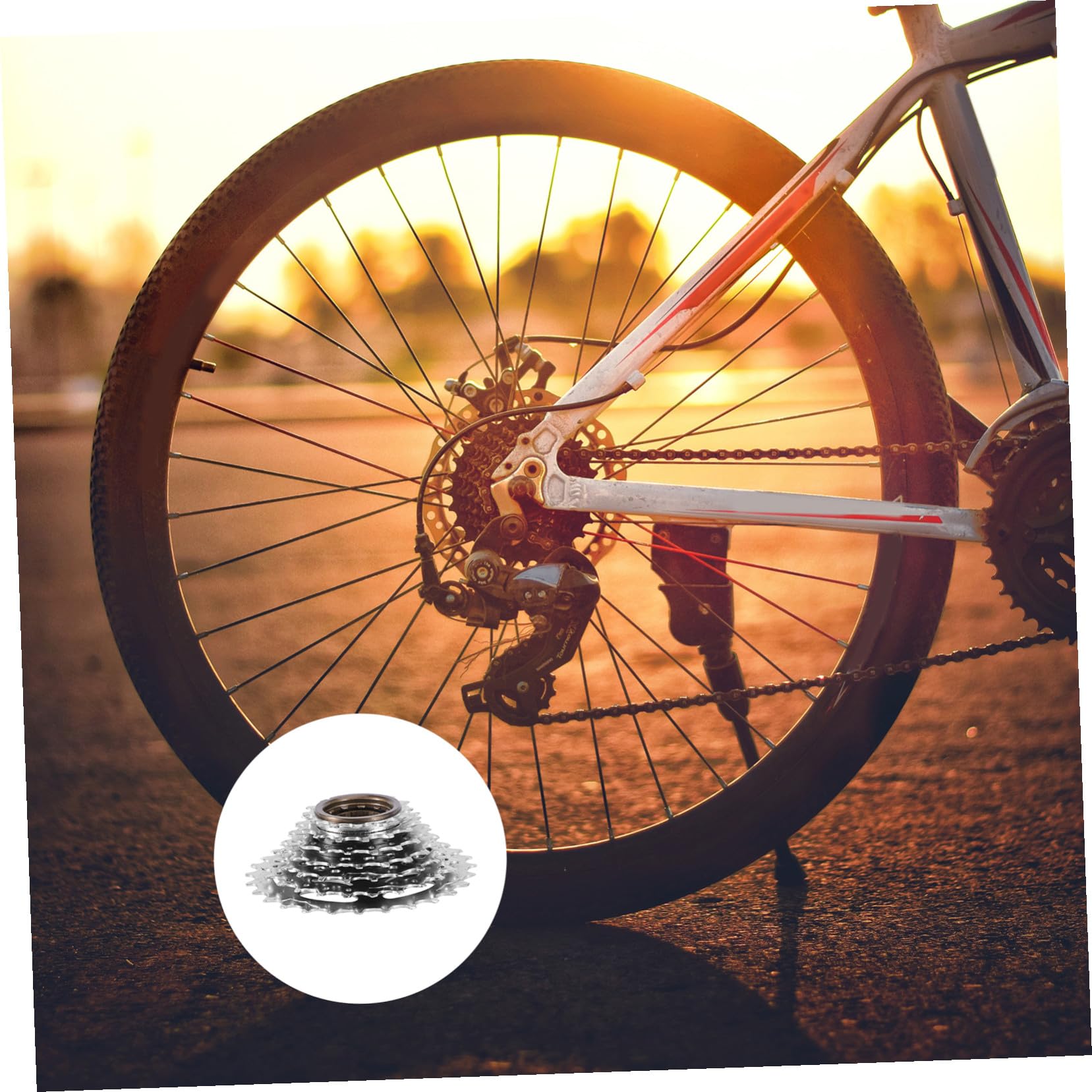 Sosoport Cassette De 7 Velocidades Rueda Compatible Cadenas Estrechas Finish Níquel