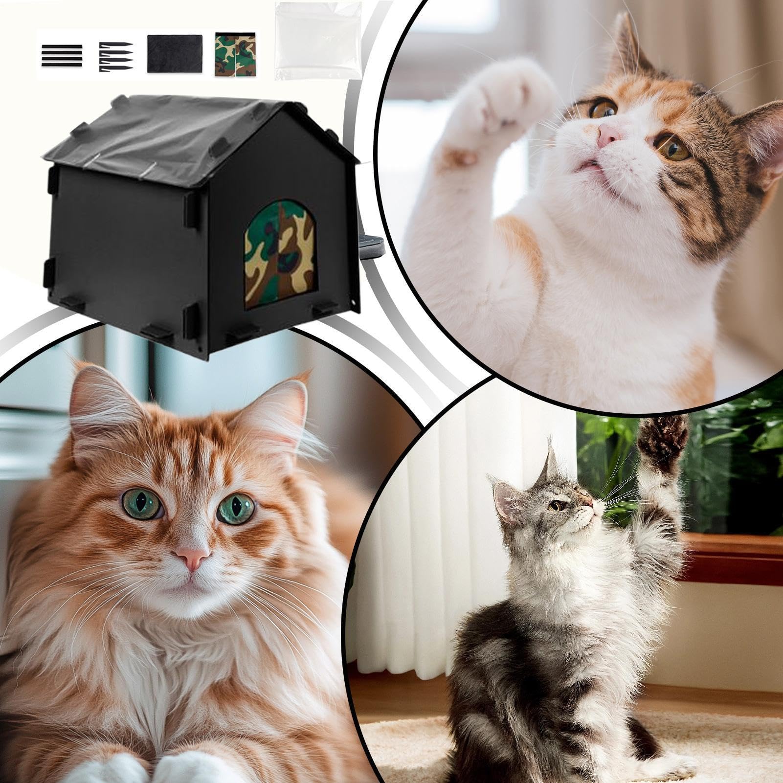 Rifugio Per Gatti Randagi Casa Per Animali Domestici Isolata Sicura E | Rifugio Riscaldato Per Gatti Randagi Con Recinzione Per Balcone Giardino Terrazzo Cortile Garage Strada