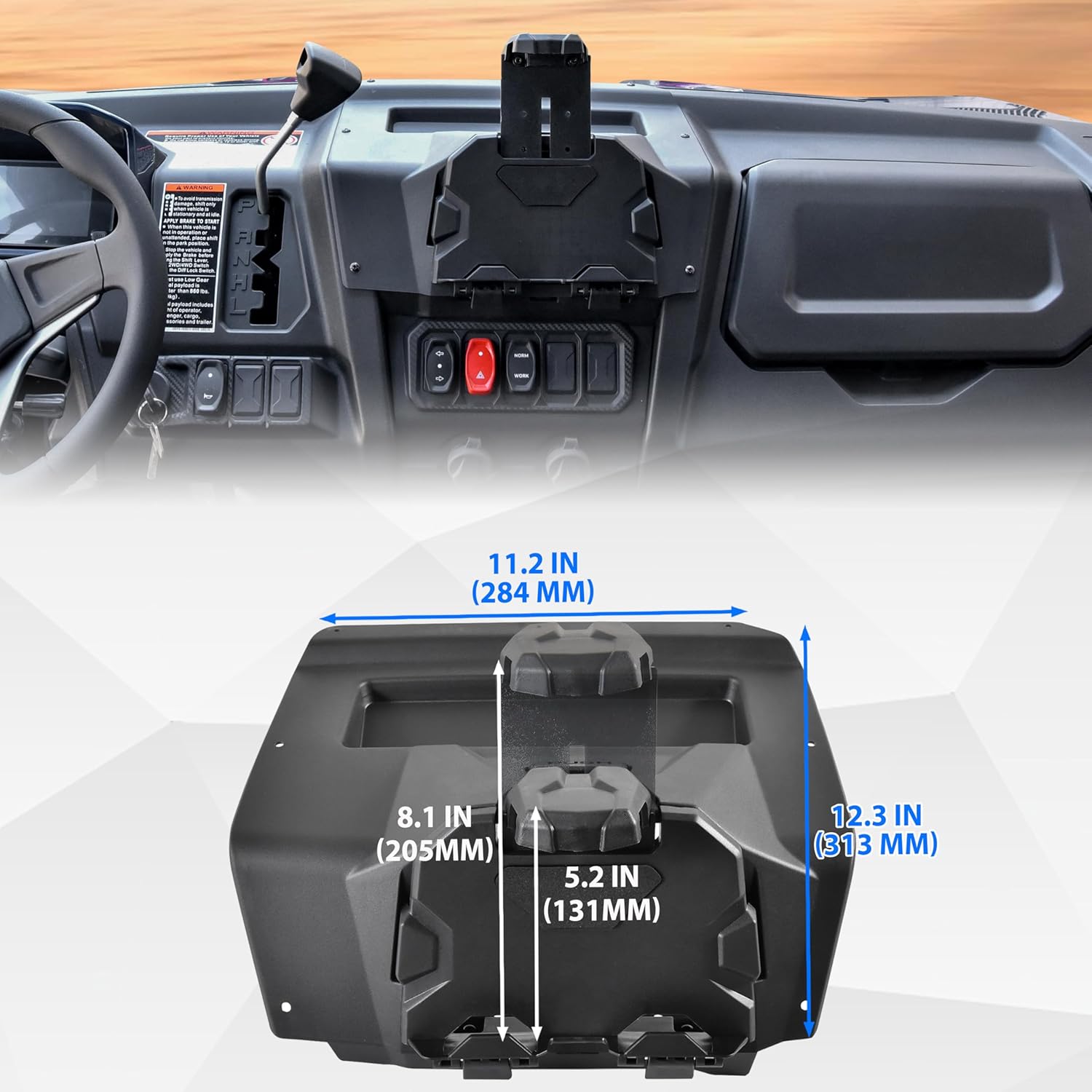 【入荷極小！新作】SLORIMOD タブレットホルダー CFMOTO UFORCE 1000 2019-2024用 電子機器マウント 収納ボックス付き