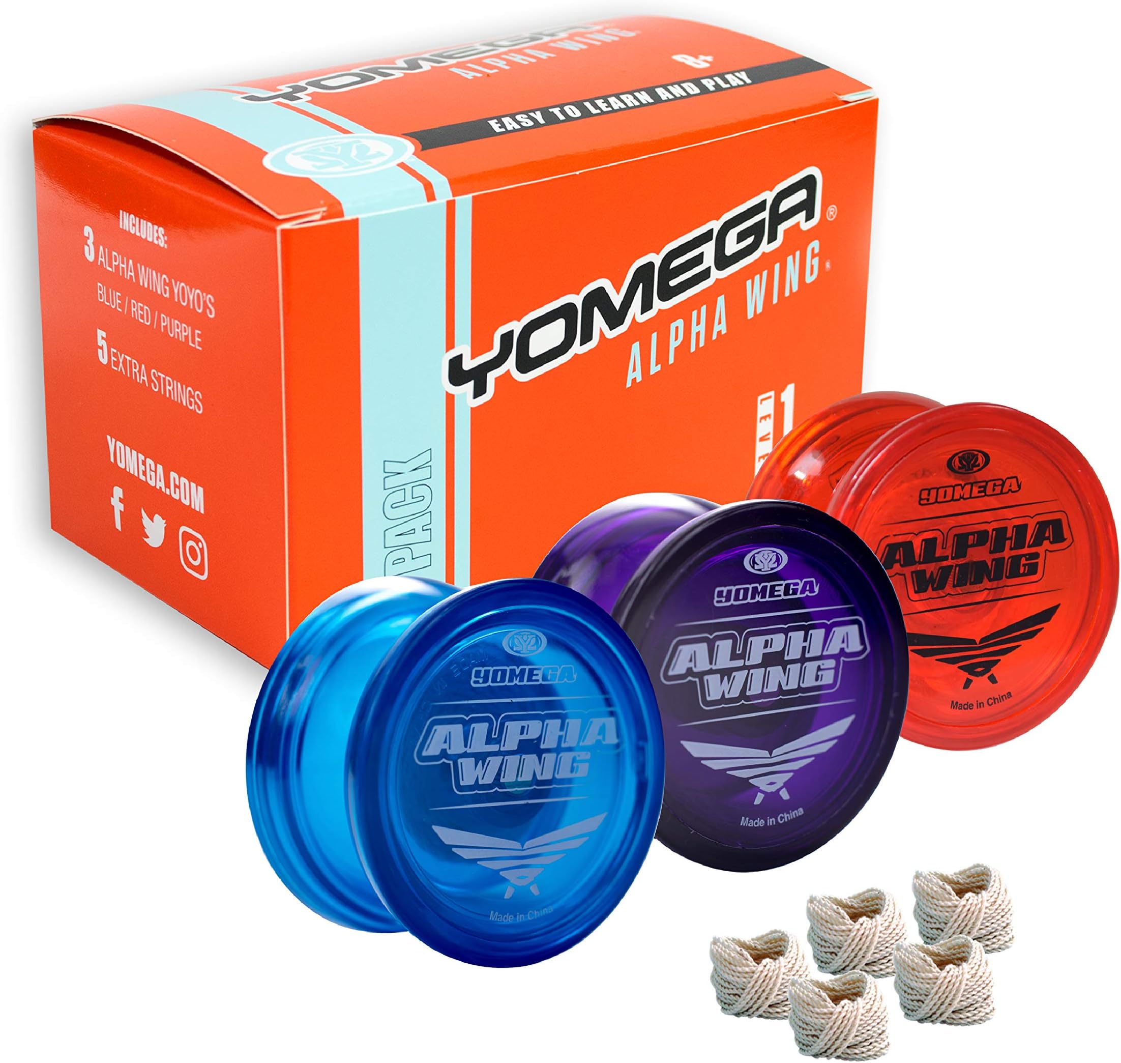 Yomega 3X Alpha Wing Yoyo, Fixed axle yo-yo Designed for Beginner. String Trick Play and Fixed axle Enthusiasts! (Classic)
