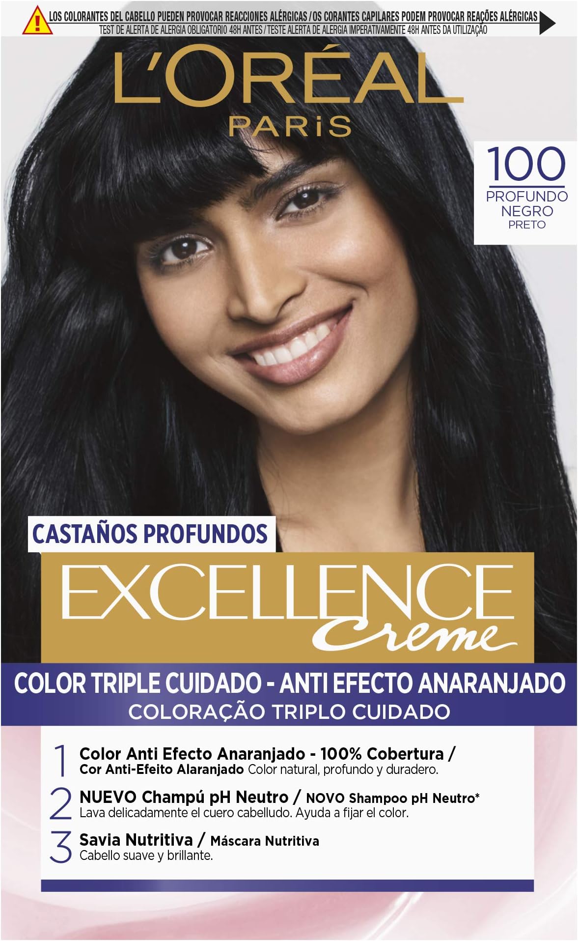 excellence brunette tinte 100 true black