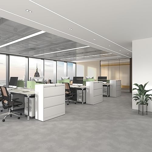 Archivador lateral de 3 cajones, archivadores de metal para oficina en casa, tamaño legal/carta A4, archivador con cerradura, requiere montaje