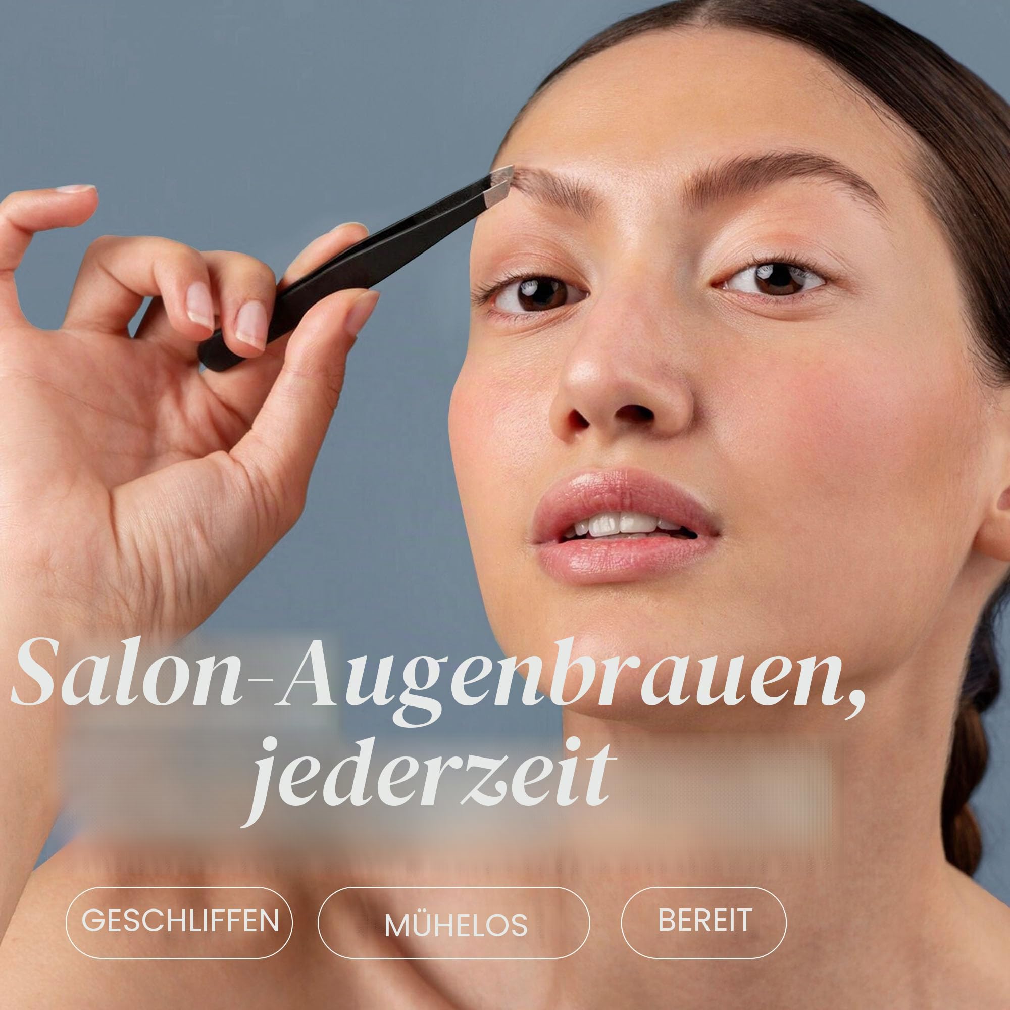 Pinzette Professionelle Tweezer Guru - Hochpräzise Edelstahl Pinzette für eingewachsene Haare, Augenbrauen trimmen, und Gesichts Haarentfernung - für Männer & Frauen