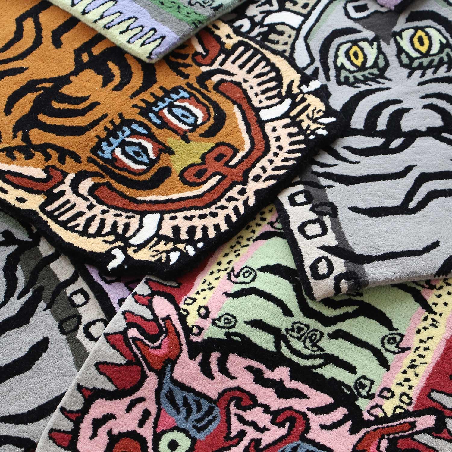 タイガー　ラグ チベタンタイガー Amazon | チベタンタイガーラグ TIBETAN TIGER RUG H2-75 W70×D50cm