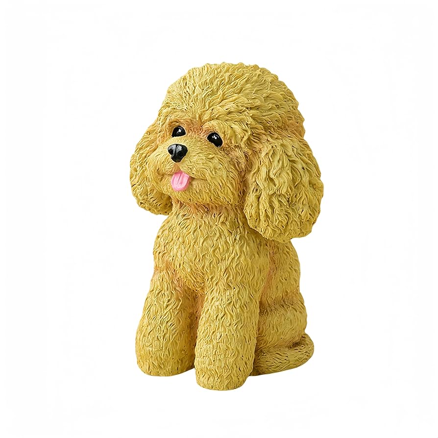 オルゴナイト　フラワー☆プードル1 犬置物　インテリア オルゴナイト フラワー☆プードル1 犬置物 インテリア