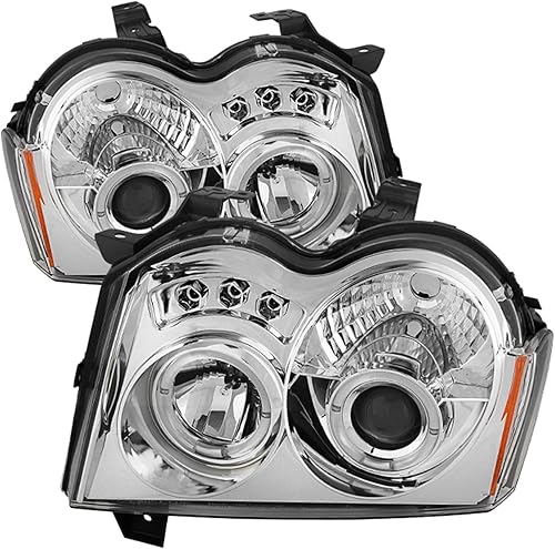 Spyder Auto 5011107 - Faros delanteros LED Halo para proyector, cromado/transparente