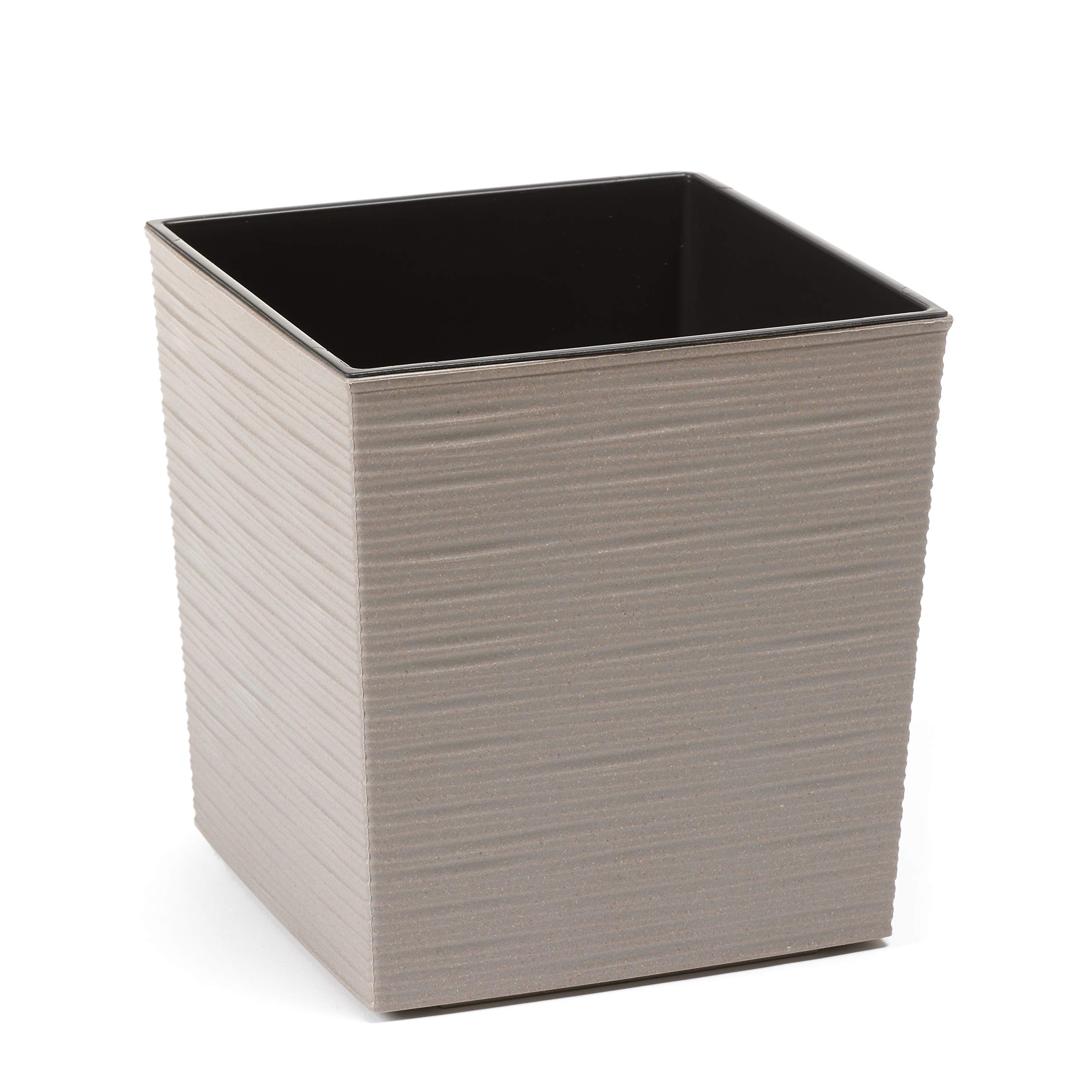 Lamela Eco Flowerpot Herb Plant Flower pot | Juka | up to 40% of wood | 19cm x19cm x19,5cm | Windowsill Holder Balcony Garden Container Bucket | Home Decor | Mix! Match! Play! (Grey)
