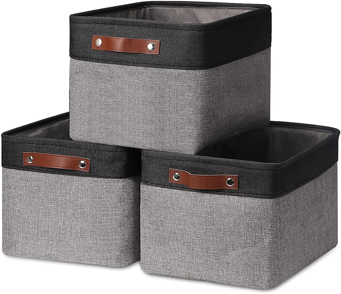 Diversity Supplies Fabric Storage Basket, Canvas Cube Storage Boxes 11 x 11 inch for Cupboards