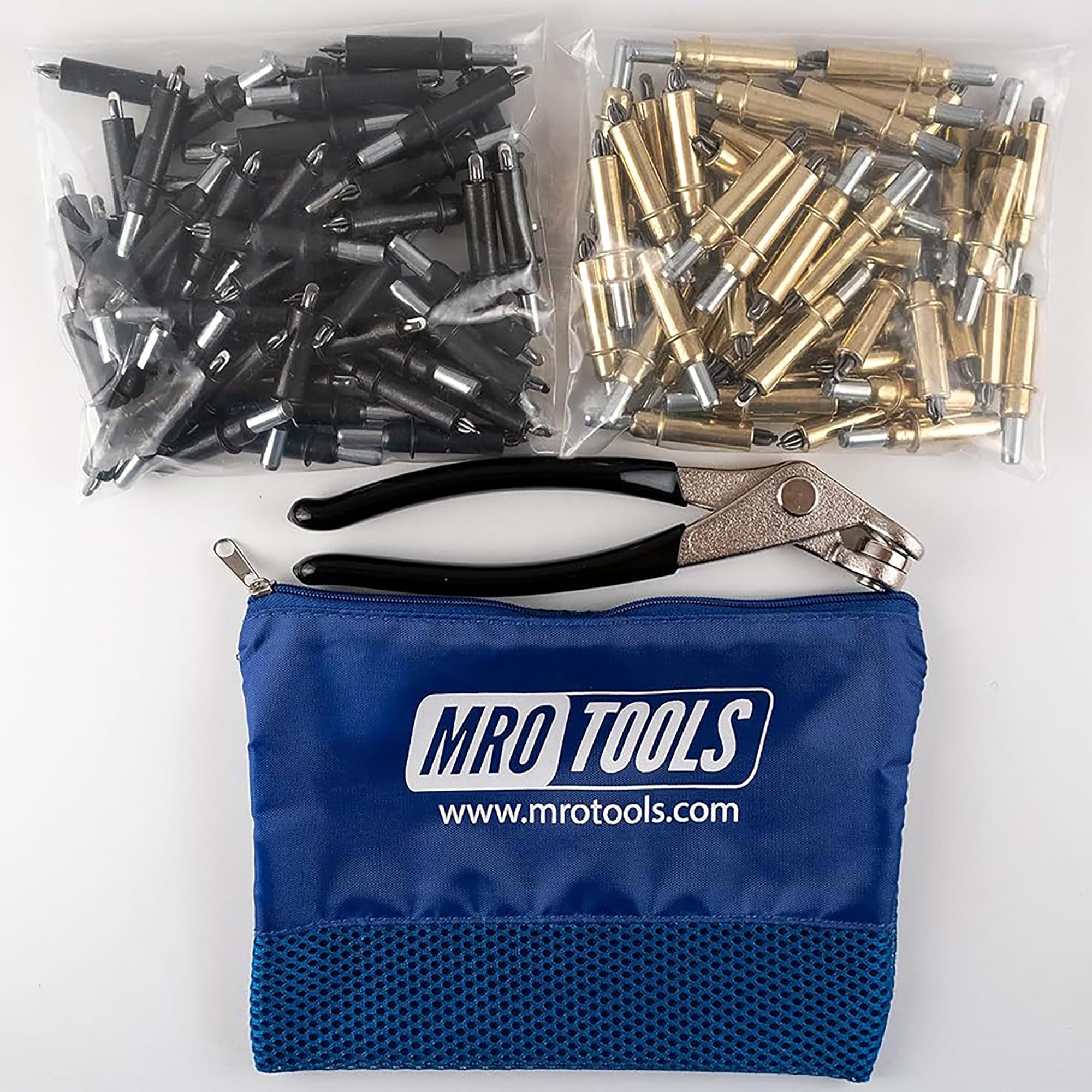 50 5/32 & 50 3/16 Zephyr Kwik-Lok Cleco Fasteners + Cleco Pliers w/Carry Bag (KZ4S100-4)