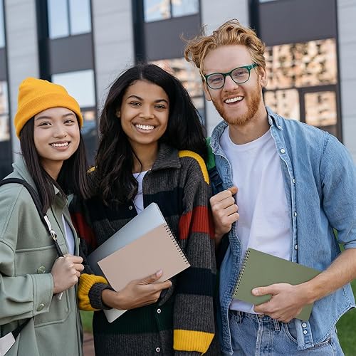 Miniatura 6 de EOOUT Top - Paquete de 5 cuadernos estéticos de bolsillo de 6 x 9 pulgadas, 80 hojas de papel blanco con regla Gregg, cubiertas coloridas, cuadernos