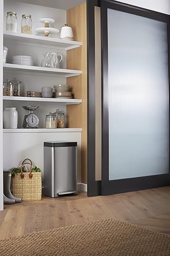 Miniatura 2 de KOHLER Bote de cocina manos libres de 8 galones de alto, cubo de basura con pedal de pie, tapa de cierre silencioso, acero inoxidable, K-20941-ST