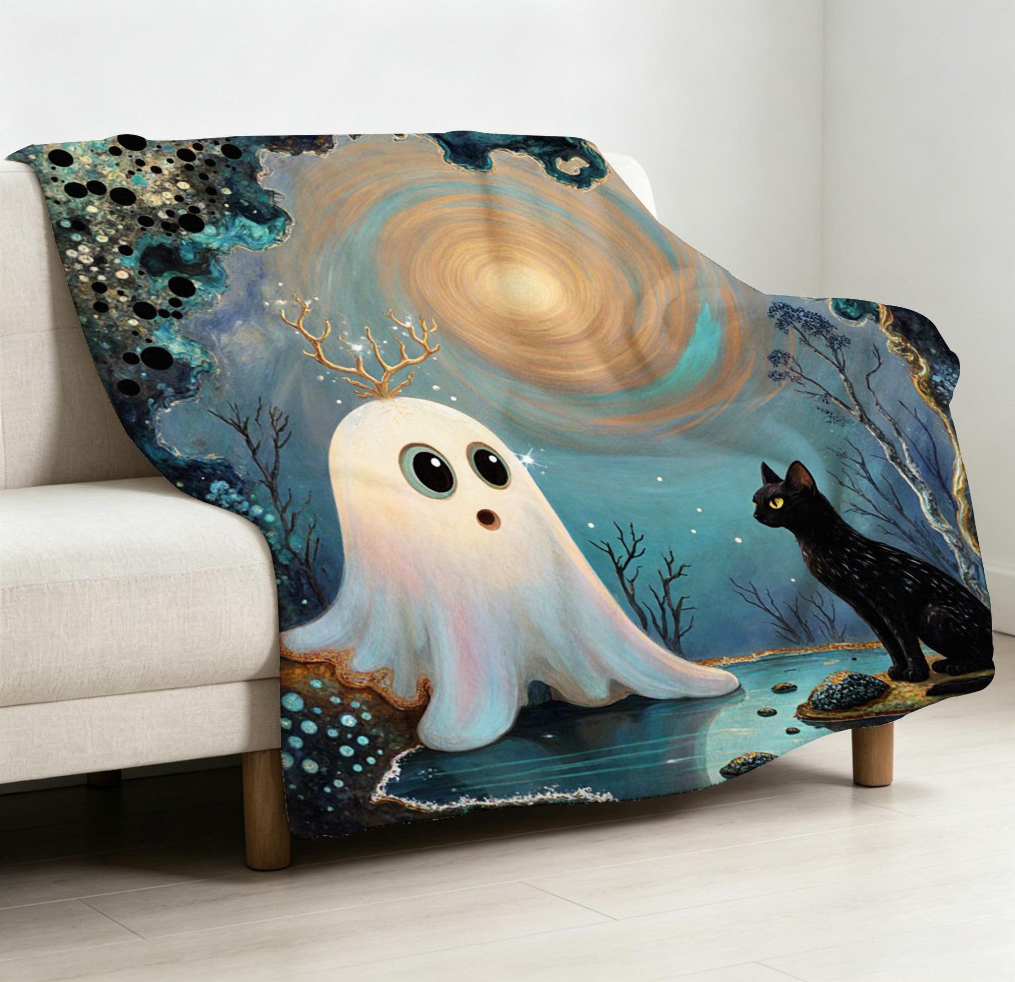Manta de Forro Polar 240x260 cm, Fantasma Azul, AQ390