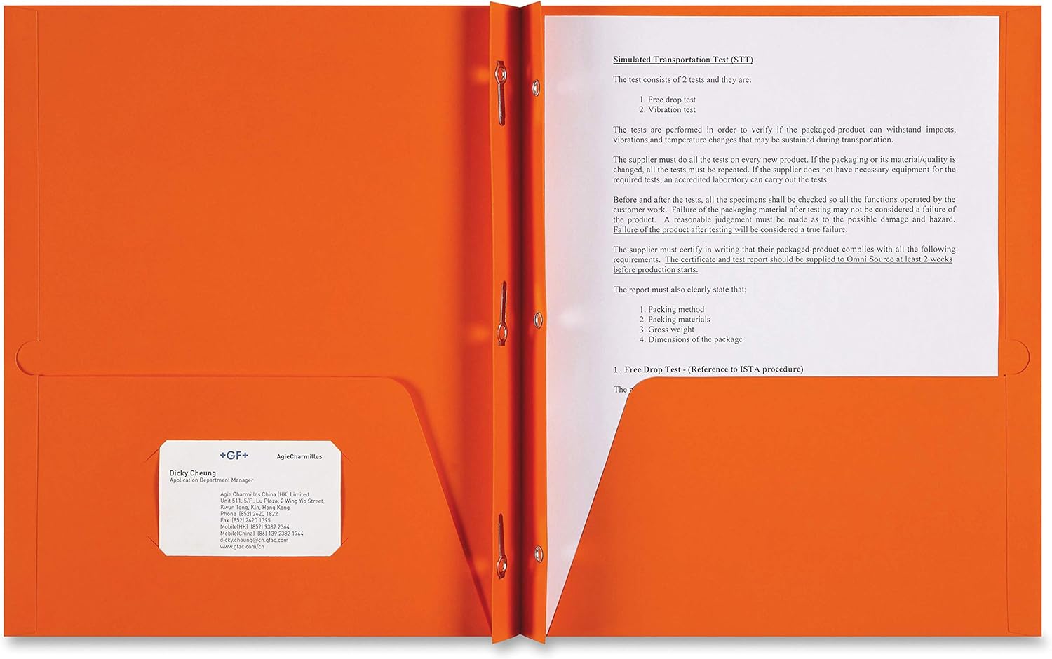 Sparco Two-Pocket 3-Prong Leatherette Portfolio