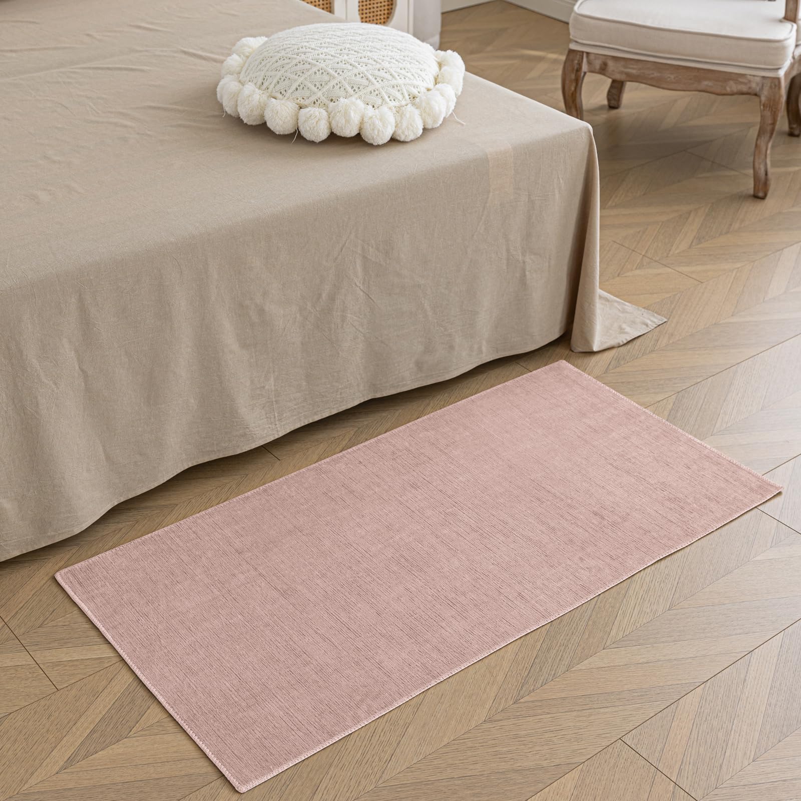 120x160cm Waschbar Kurzflor Rosa Teppiche für Mädchen Schlafzimmer