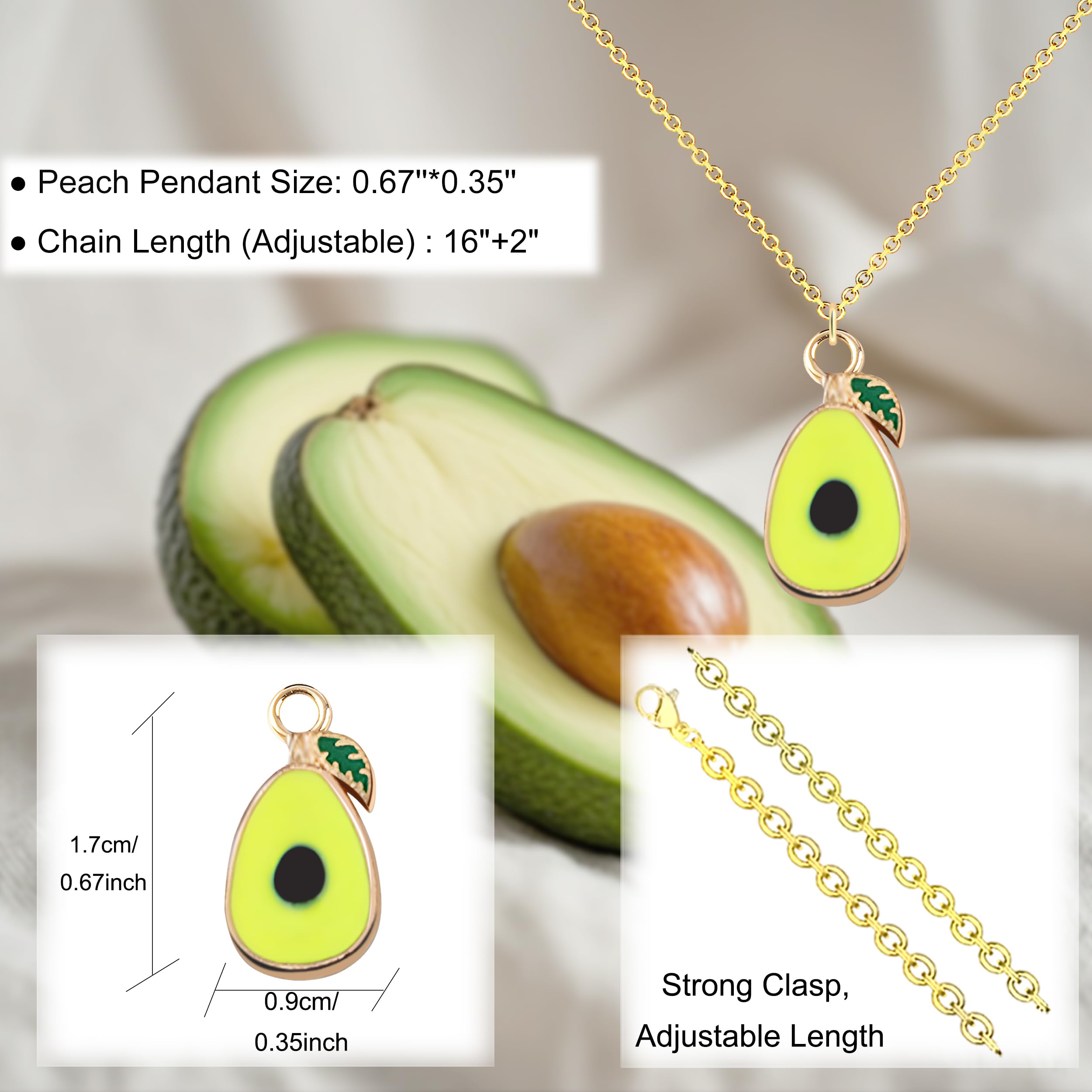 Inspirational Avocado Necklace for Women Teens, Avoacdo Lover Jewelry, Cute Avocado Fruit Gifts for Friends Daughter Granddaughter
