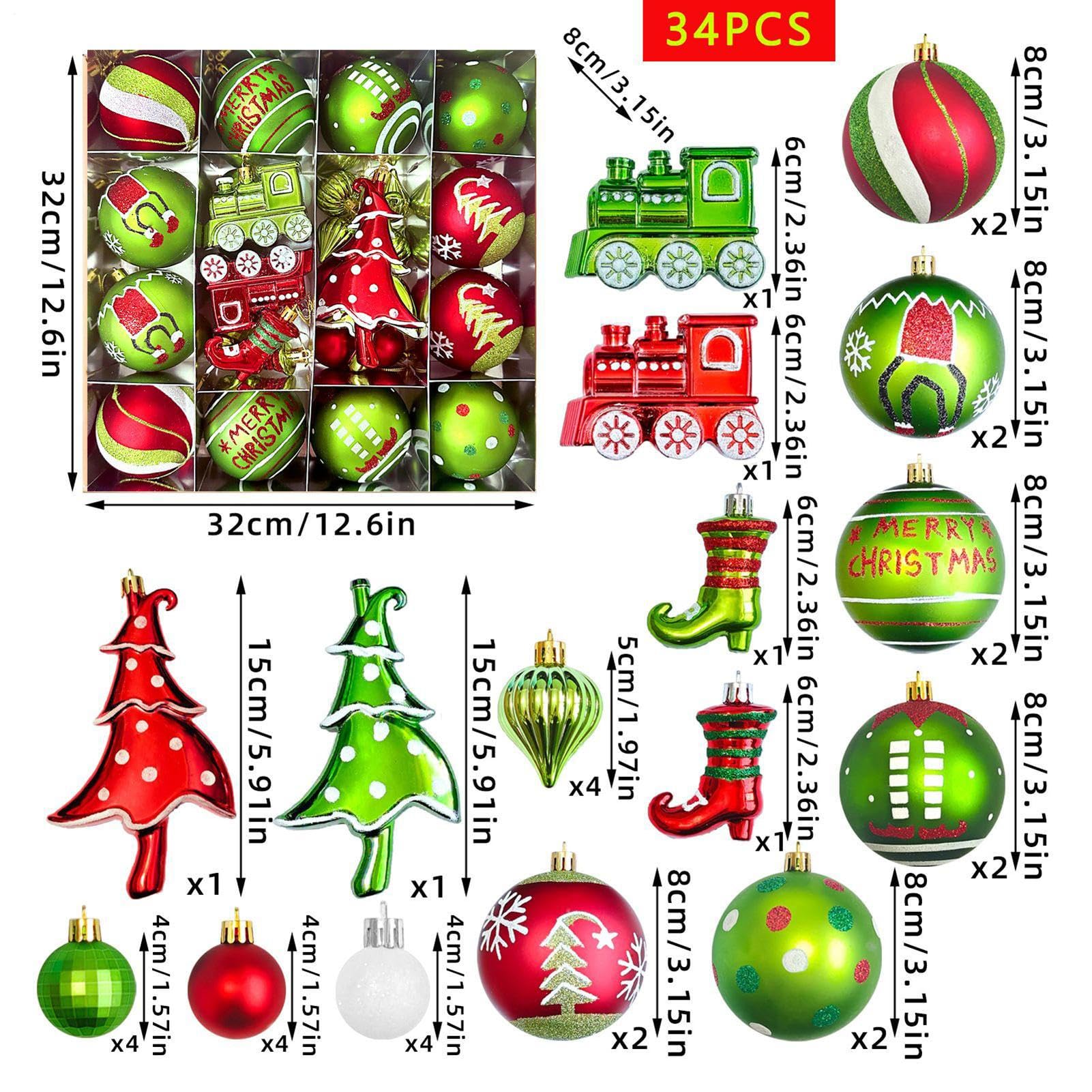 Bolas De Árbol De Navidad Juego A Prueba De Roturas | De Árbol De Navidad Irrompible Para Bodas Y De Interior Y Exterior, Para Árbol, Corona, Chimenea Y Mesa