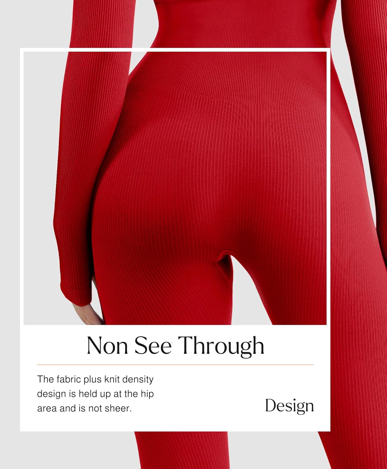 Popilush Jumpsuits for Women Long Sleeve Built-In Bra Square Neck Full Length Leggings Bodycon Stretch Workout Outfits - Image 5