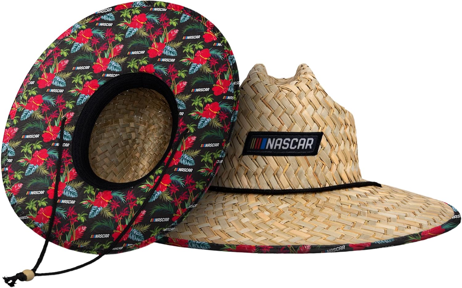 FOCO Nascar Driver Floral Print Straw Hats NASCAR One Size Floral