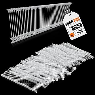 5040Pcs Standard Tagging Gun Fasteners – 2" Transparent Plastic Tagging Gun Refill for Standard Taggers, Flexible & Easy to Use – All Standard Price Tag Gun for Clothes, Garments, Toys, Luggage & More