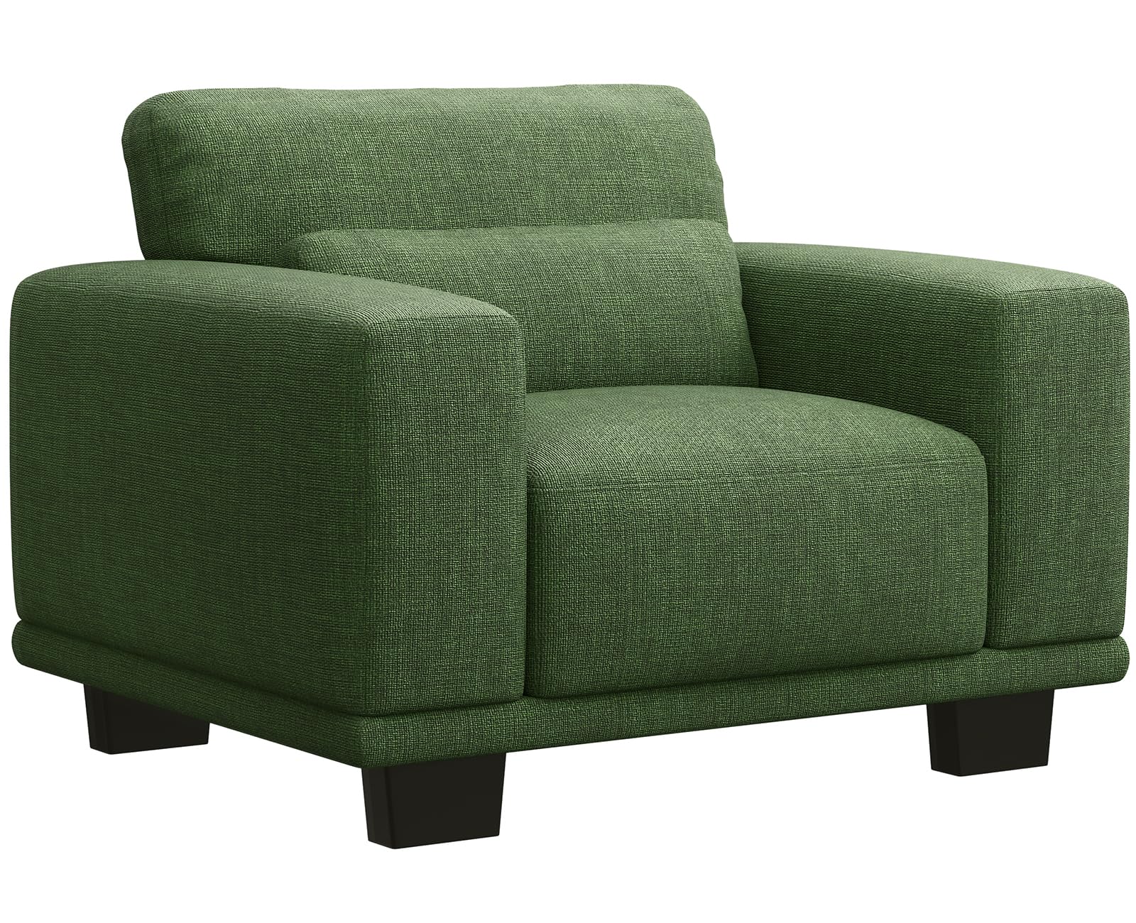 Marsail Sofa Chair, Modern Linen Armchair, Stylish Design with Deep Seats and Wide Armrests, Comfortable Support, Sturdy Frame, Easy to Clean with Removable Covers, Perfect for Living Room, Green