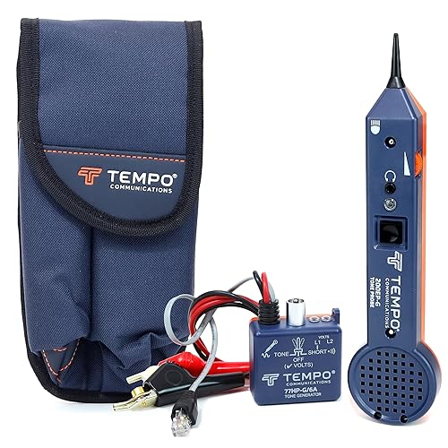 Tempo Communications 701K-G - Kit de generador de tono y sonda - Datos de rastro teléfono coaxial seguridad cables eléctricos grado profesional
