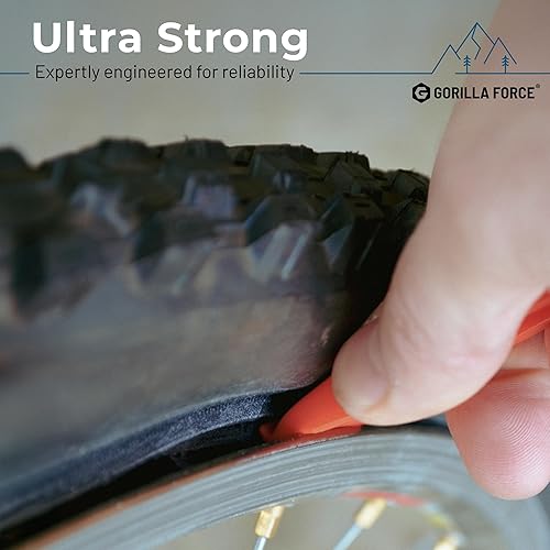 Miniatura 3 de Gorilla Force Palancas para neumáticos de bicicleta ultra fuertes  Paquete de 4  Rojo lava