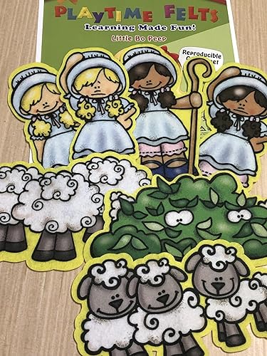 Figuras de fieltro Little Bo Peep Nursery Rhyme
