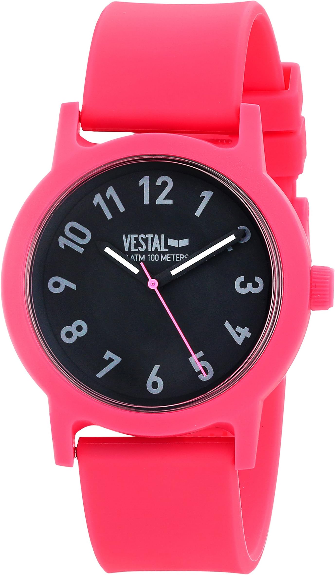 Vestal Unisex Alpha Bravo Plastic Watch Pink/Black