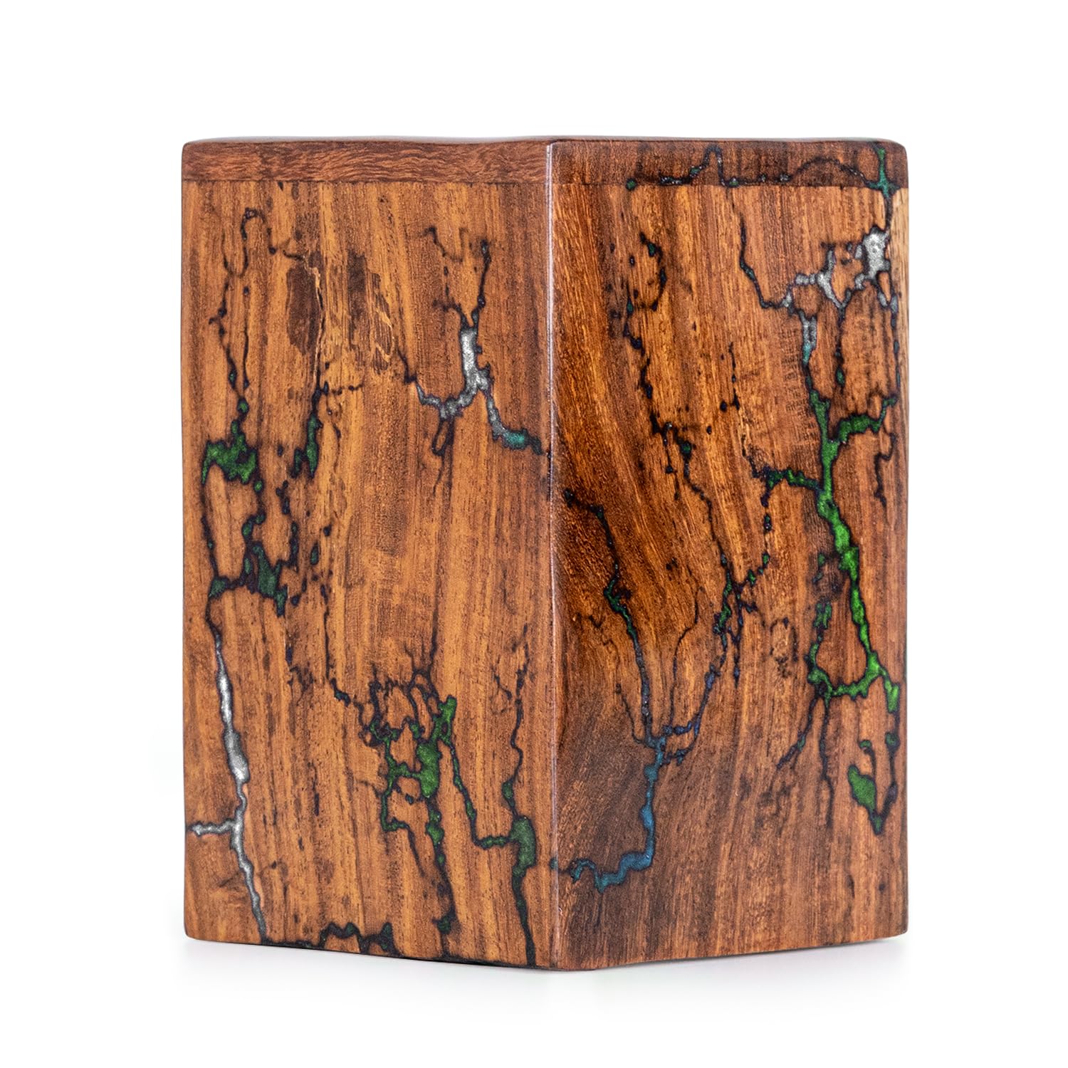 Wood Urns for Human Ashes Adult Male, Female | Resin Decorative Memorial Wooden Cremation Urns for Ashes Large Upto 20 lbs, Thunderstorm - 1pc