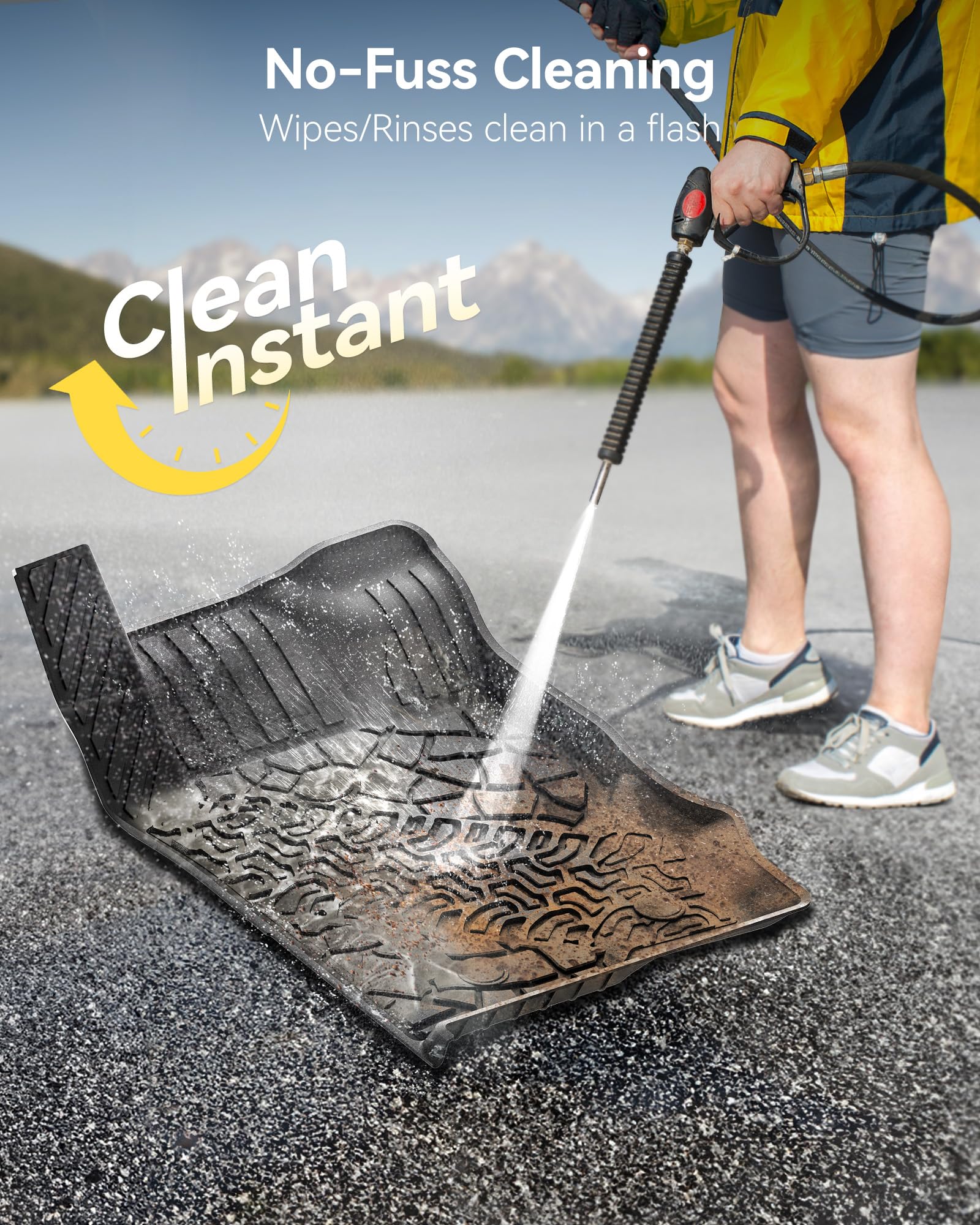 3W Ford Bronco Floor Mats Cargo Liner Back Seat Cover Custom Fit for 2021 2022 2023 2024 2025 — view 6