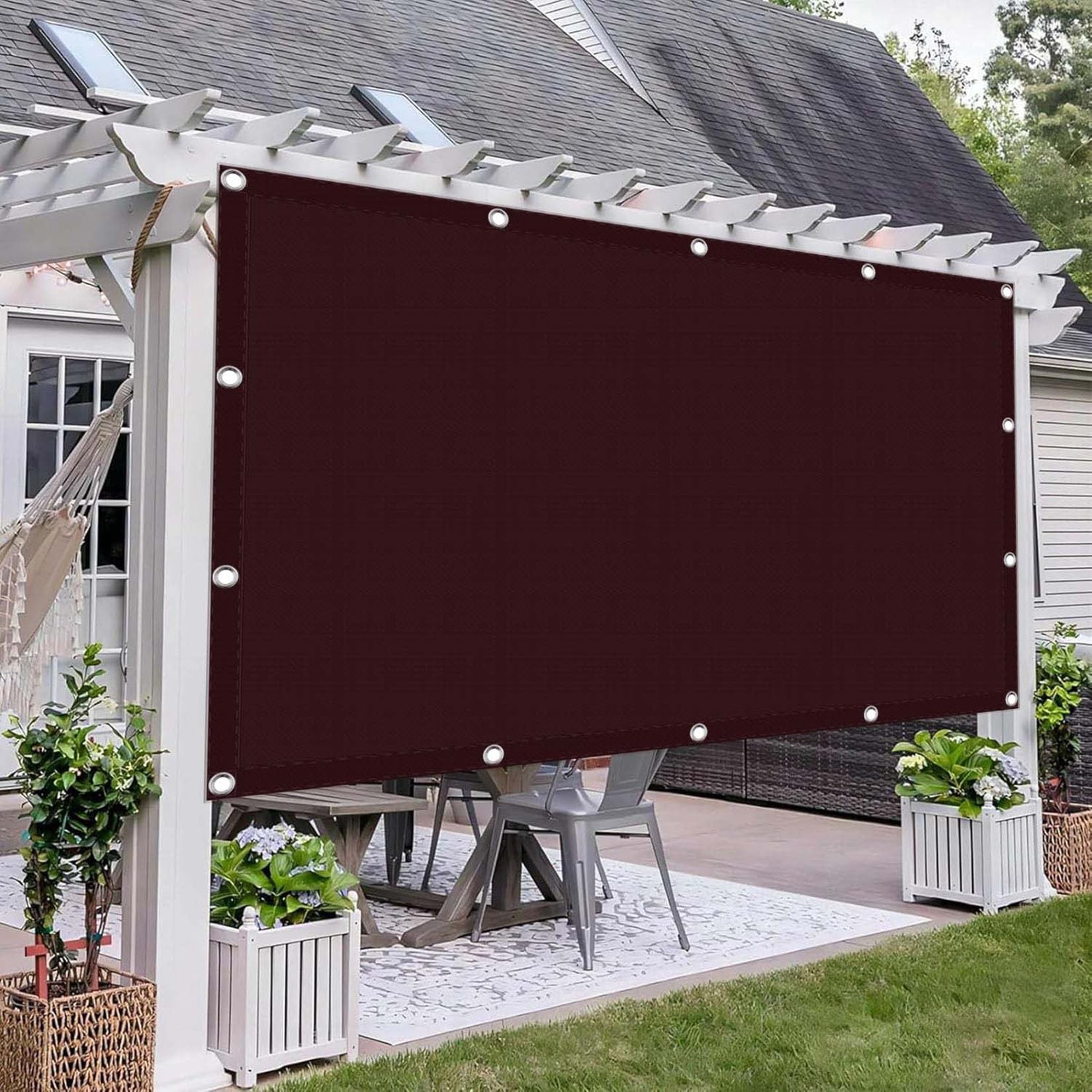Amazon.co.jp: 日除け シェード オーニング 120 x 260 cm 雨よけ 防水