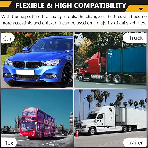 Miniatura 3 de Montaje de neumáticos y hierro desmontable, herramienta de extracción de cambio de neumáticos para neumáticos sin cámara, barra de neumáticos para