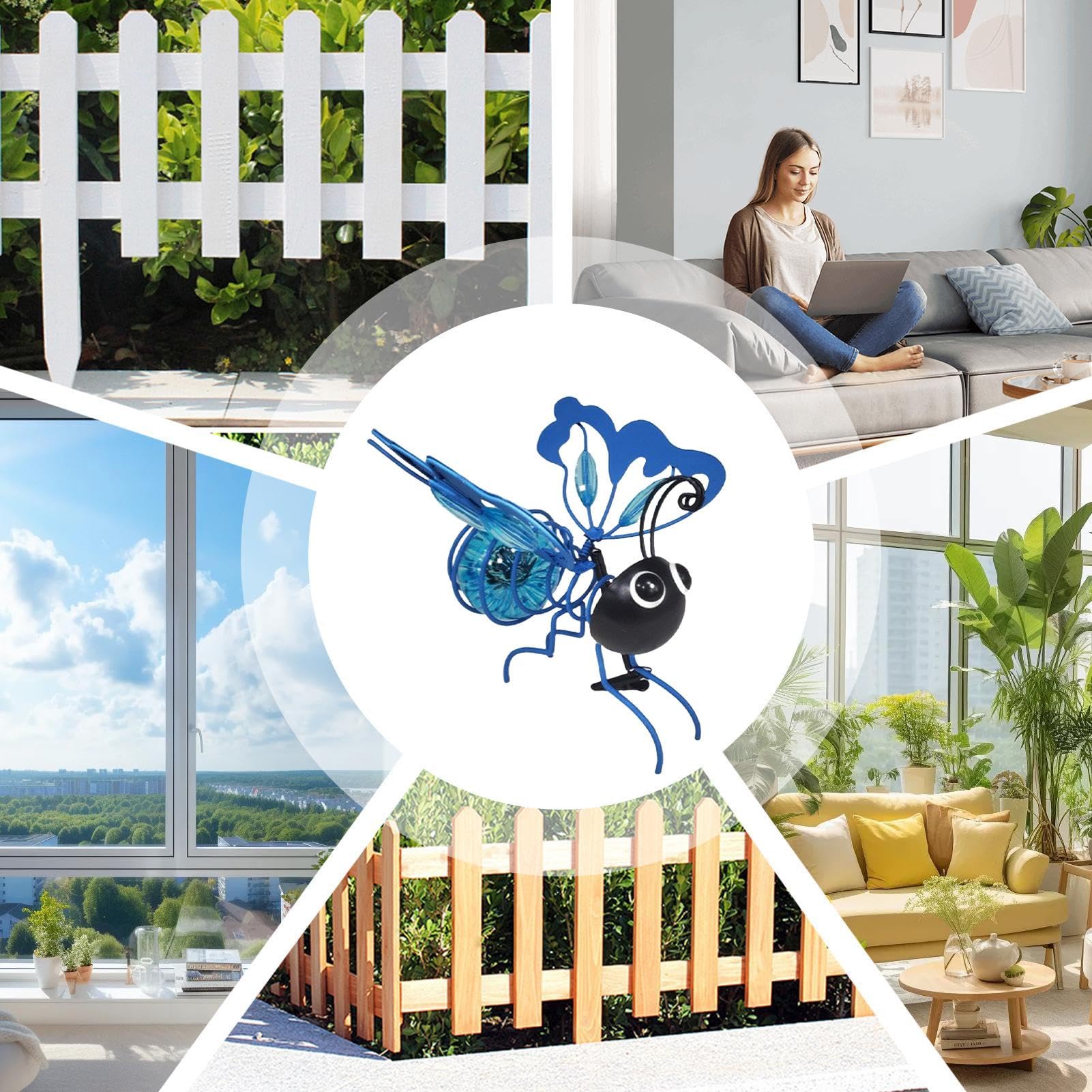 Lampara LED Solar Exterior Forma Búho Decorativa Resistente al Agua