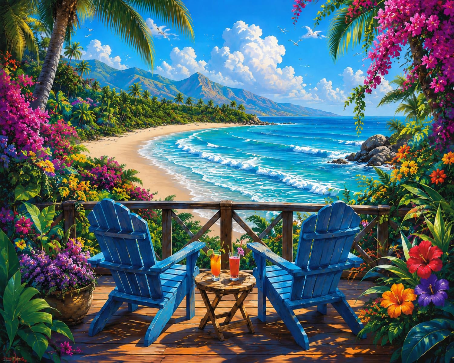 Jigsaw Puzzles for Adults 1000, Island Vacation Beautiful Decoration Puzzle