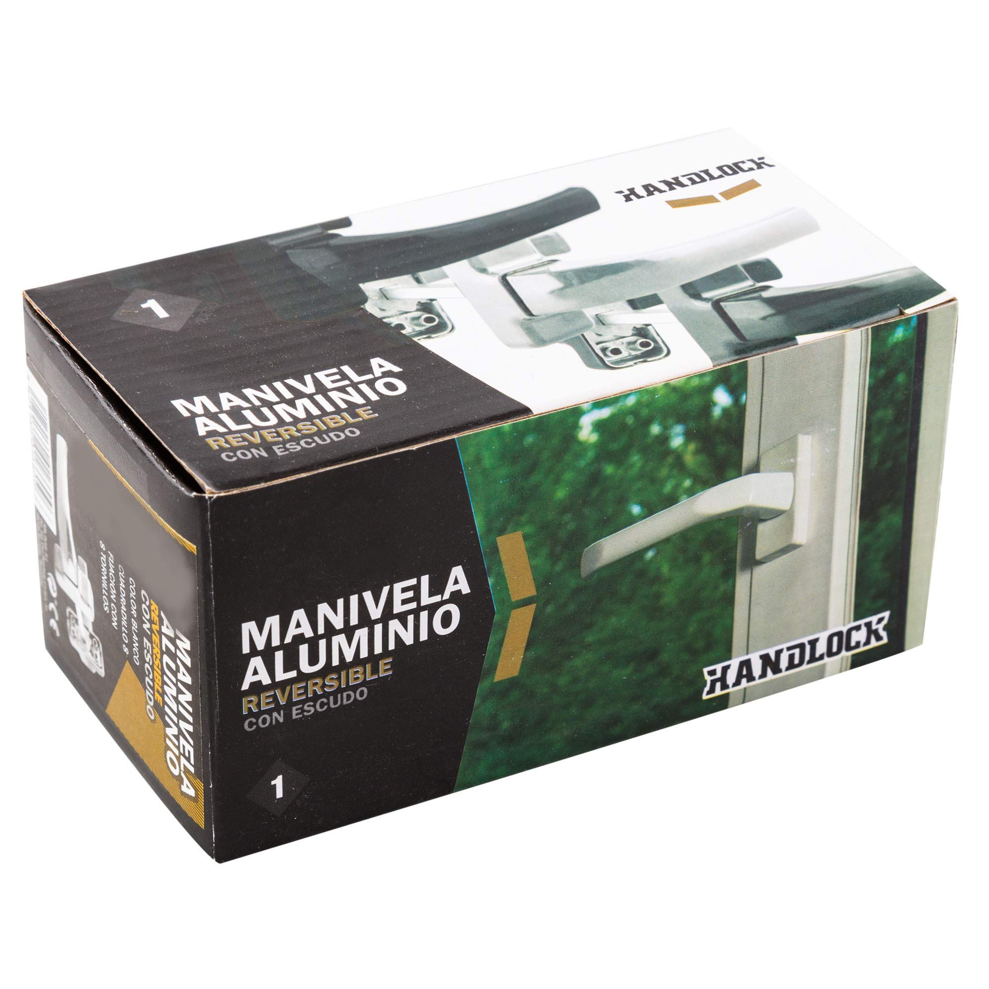 Alfa 21519 - Manivela aluminio escudo rev.negra alfa