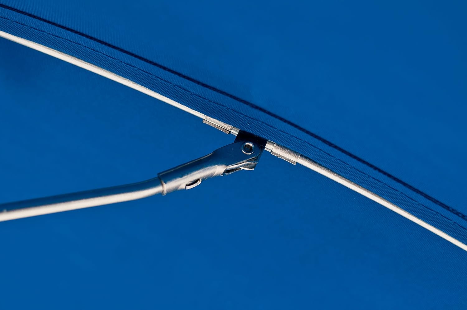 6.5' Striped Lifeguard Umbrella Fabric: Forest and White Heavy Gauge Vinyl, Tilt: with Tilt