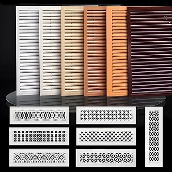 Custom Size Vent Cover for Wall or Ceiling, Aluminum Alloy Air Vent Covers, Air Return Vent Cover Decorative, Adjustable Blinds, Easy Installation